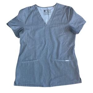 Figs Casma Three-Pocket Scrub Top GRAPHITE Small
